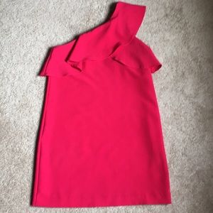 Pink one shoulder Charles Henry Dress